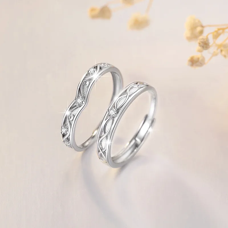 DAWO 925 Sterling Silver Rings Unisex-4