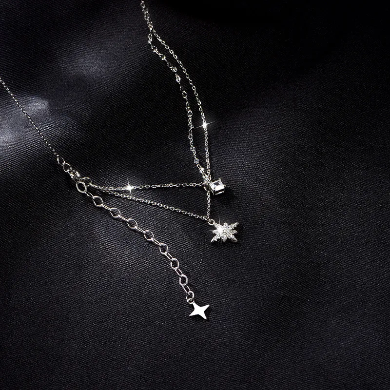 DAWO 925 Sterling Silver Necklaces Women's-3