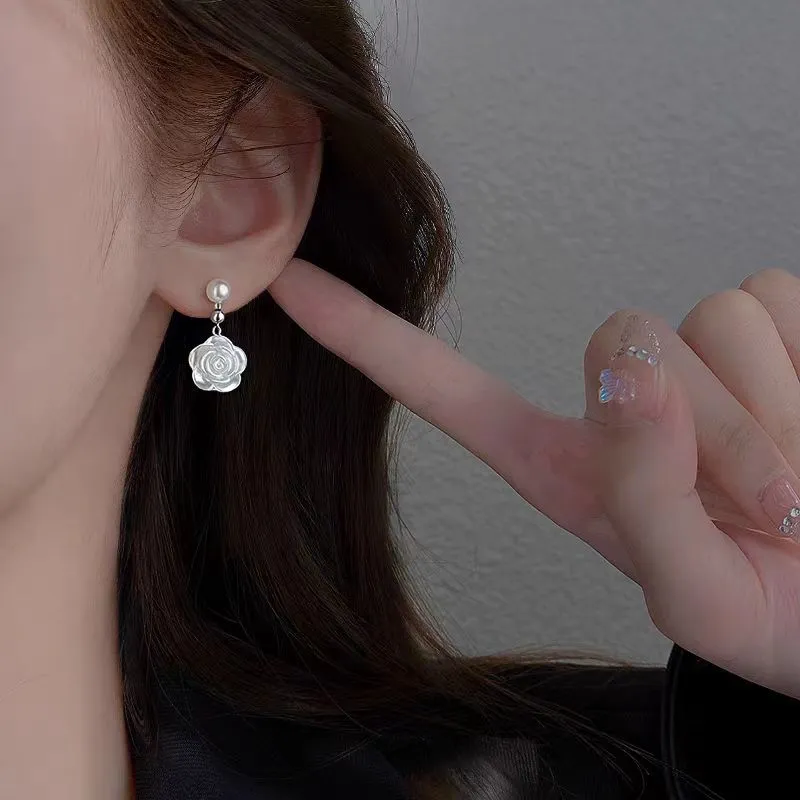 DAWO 925 Sterling Silver Stud Earrings Women's-4