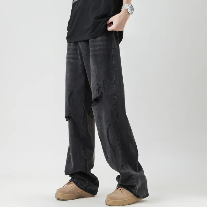 Wenpercy Jeans Unisex Black-5