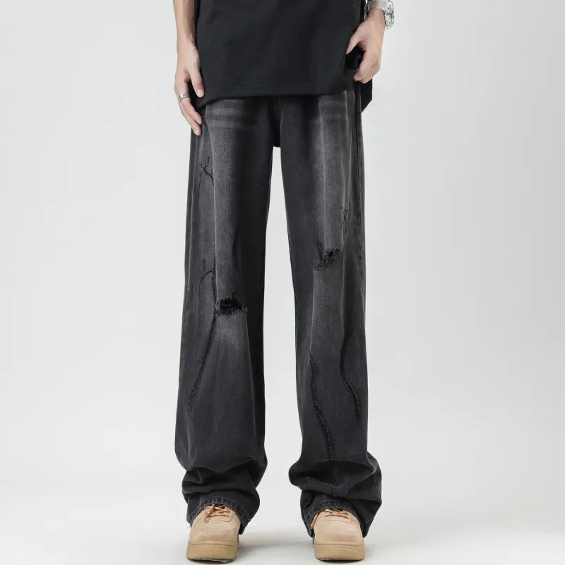 Wenpercy Jeans Unisex Black-3