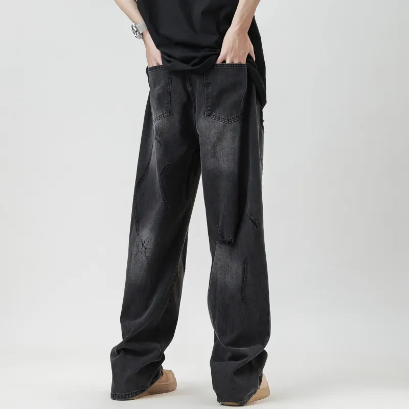 Wenpercy Jeans Unisex Black-6