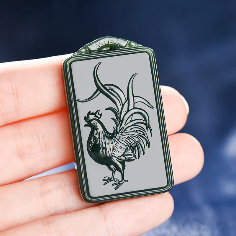 KUNYUYAO Hetian Jade Pendants Green Jade Unisex-48