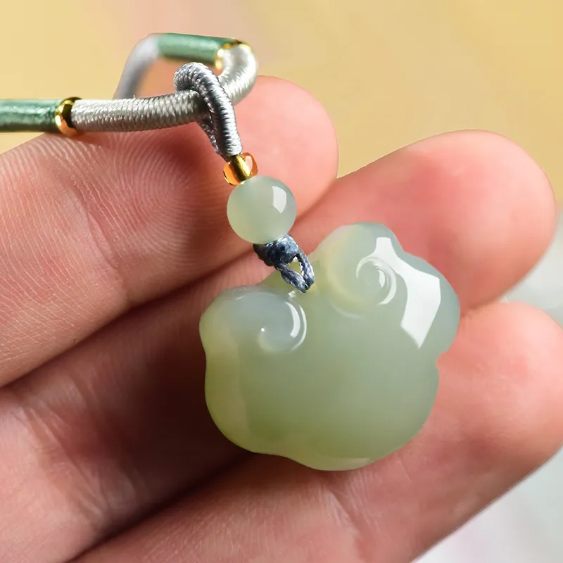 KUNYUYAO Hetian Jade Pendants White Jade Unisex-5