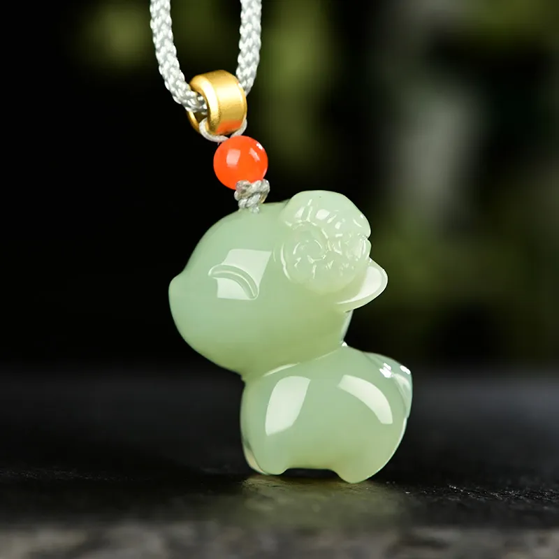 KUNYUYAO Hetian Jade Pendants White Jade/Pale Greenish White Jade Unisex-3