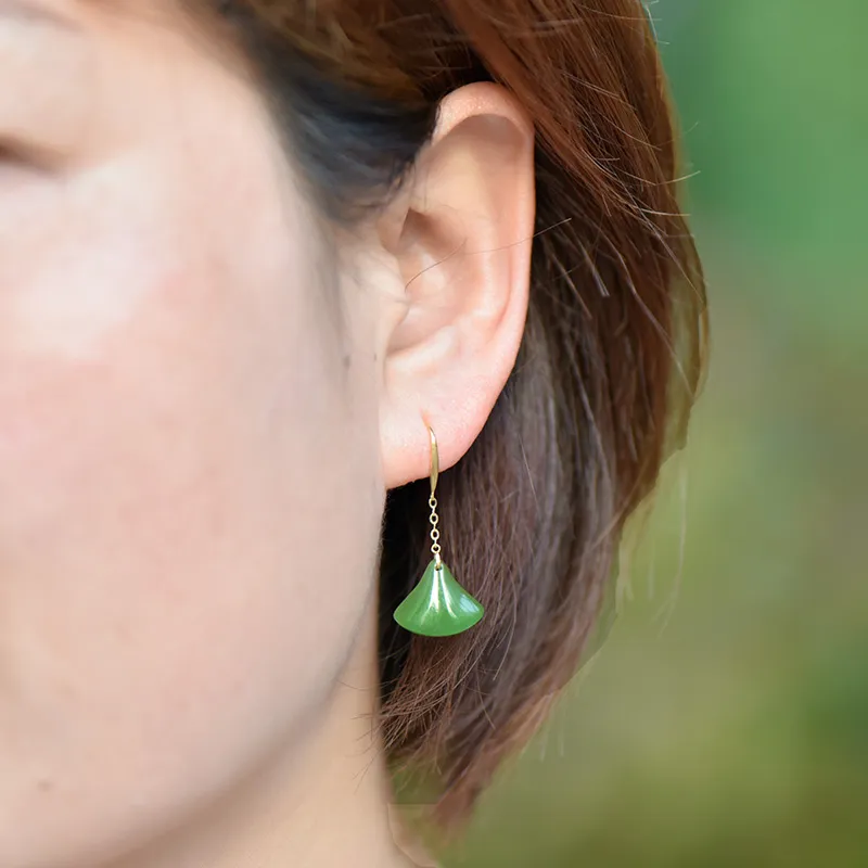 KUNYUYAO Hetian Jade Earrings Jasper Unisex-6