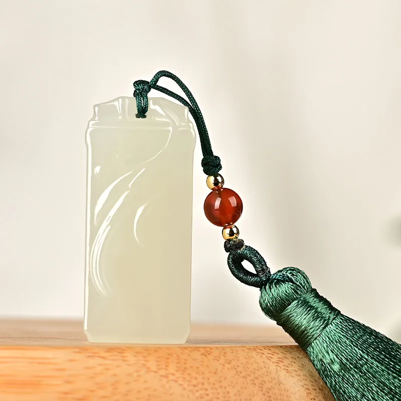 KUNYUYAO Hetian Jade Pendants White Jade Unisex-6