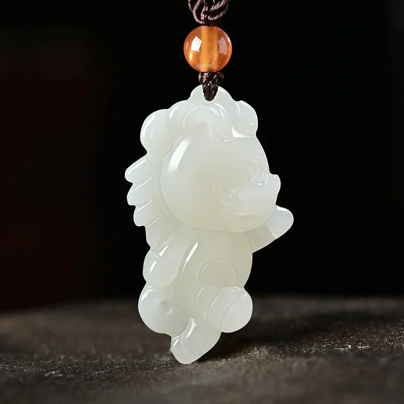 KUNYUYAO Hetian Jade Pendants White Jade Unisex-27