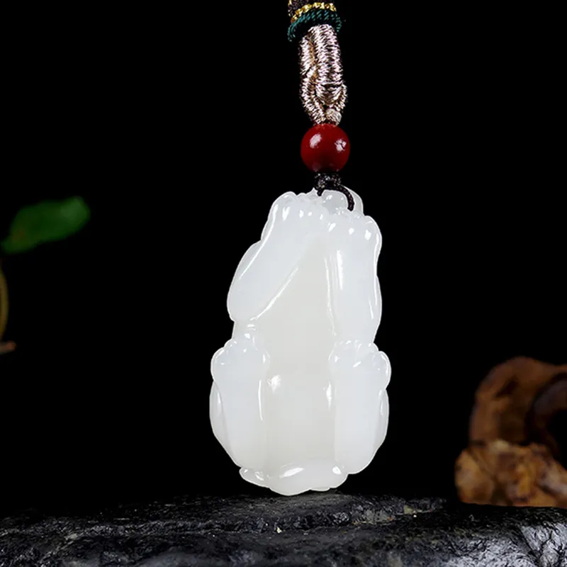 KUNYUYAO Hetian Jade Pendants Green Jade Unisex-14