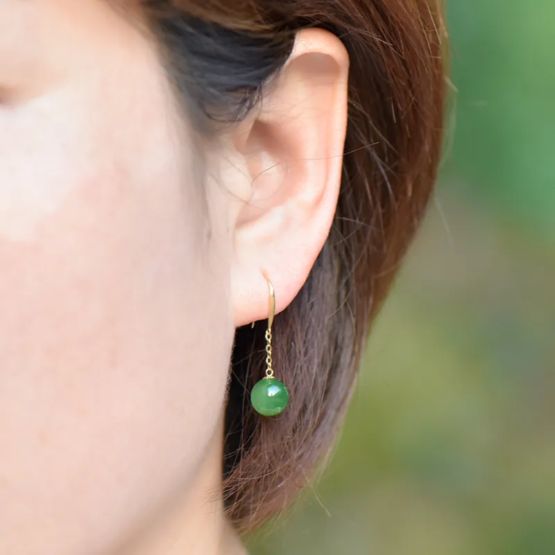 KUNYUYAO Hetian Jade Earrings Jasper Women's-3