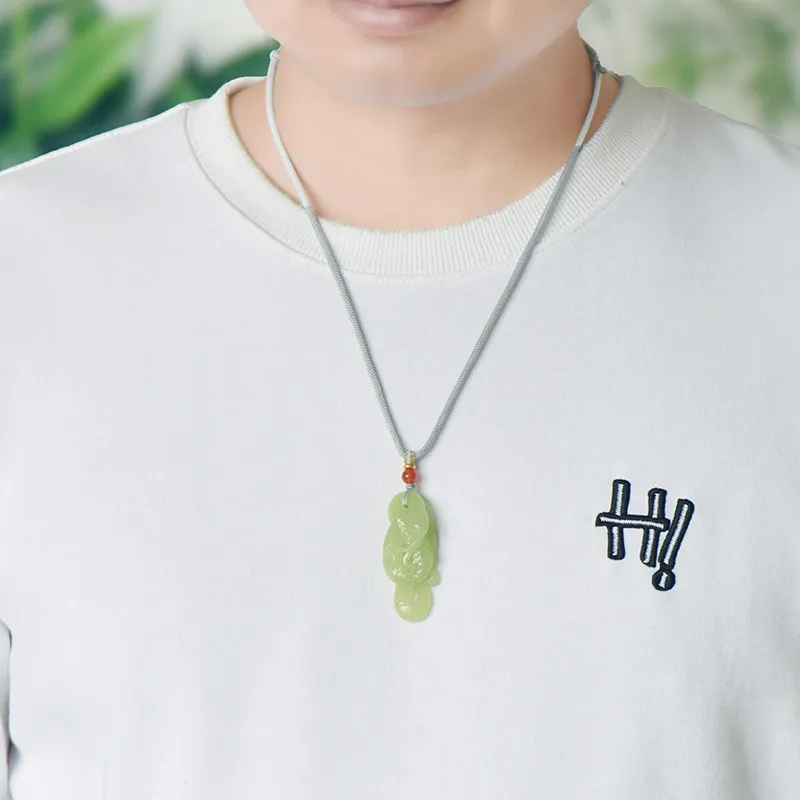 KUNYUYAO Hetian Jade Pendants White Jade Unisex-31