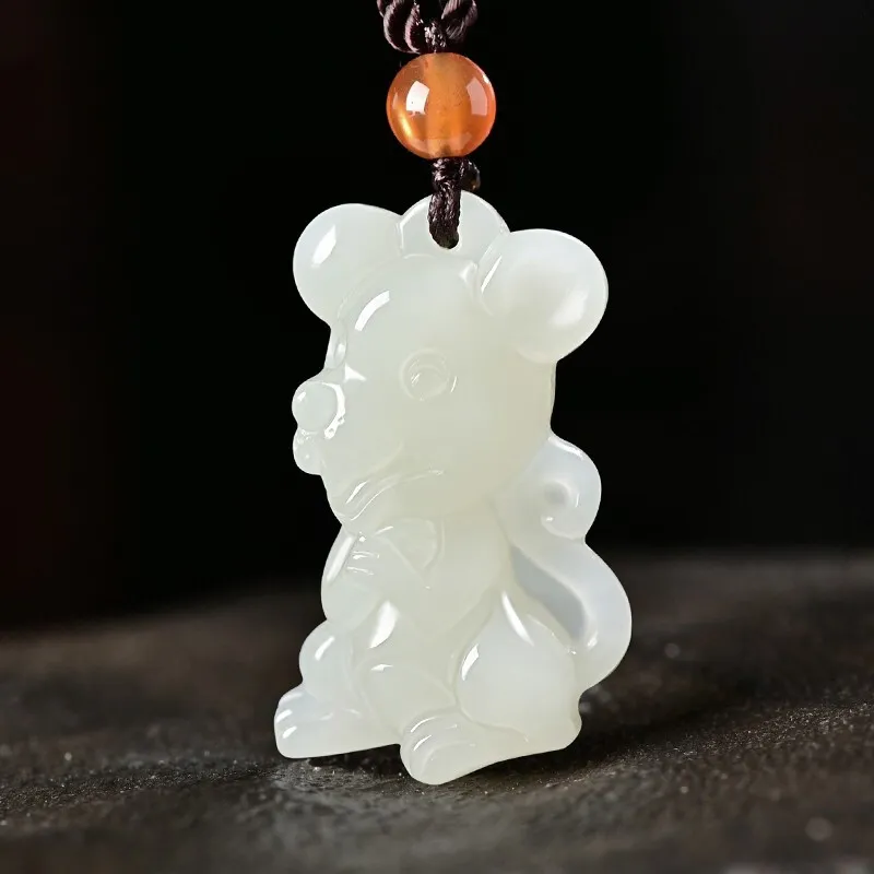 KUNYUYAO Hetian Jade Pendants White Jade Unisex-1