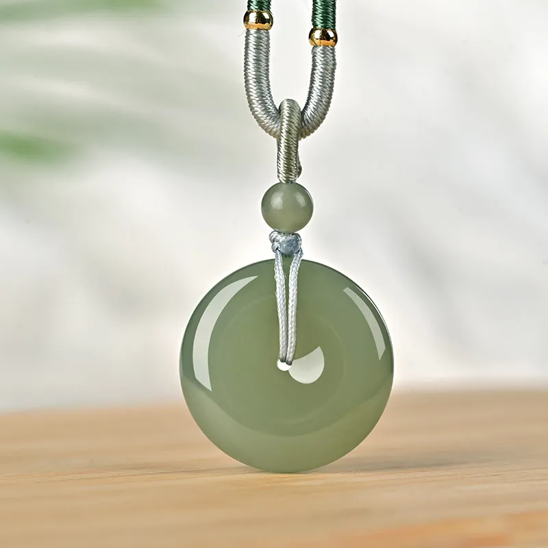 KUNYUYAO Hetian Jade Pendants Pale Greenish White Jade Unisex-9