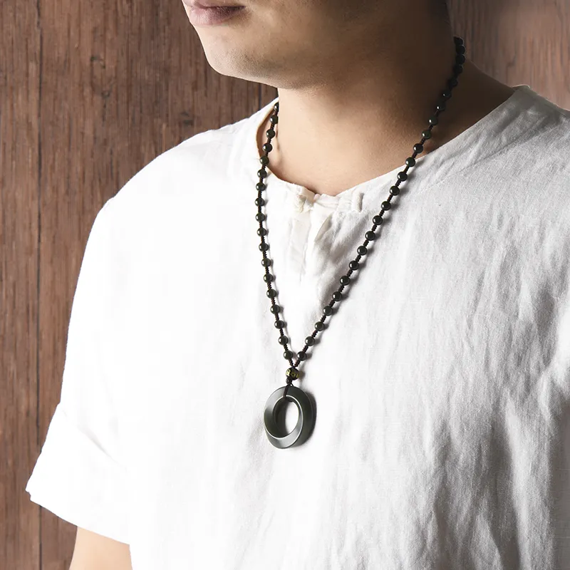 KUNYUYAO Hetian Jade Pendants Green Jade Unisex-6