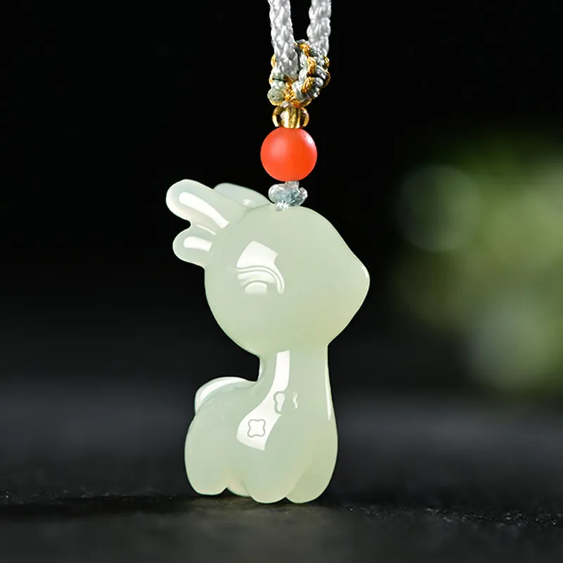 KUNYUYAO Hetian Jade Pendants White Jade Unisex-12