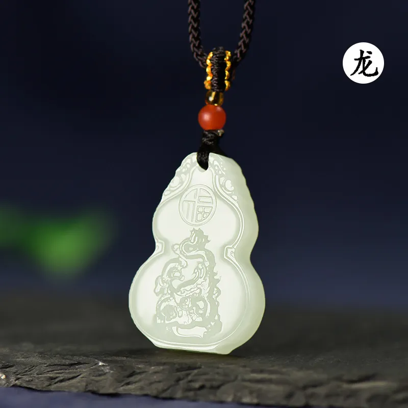 KUNYUYAO Hetian Jade Pendants White Jade Unisex-30