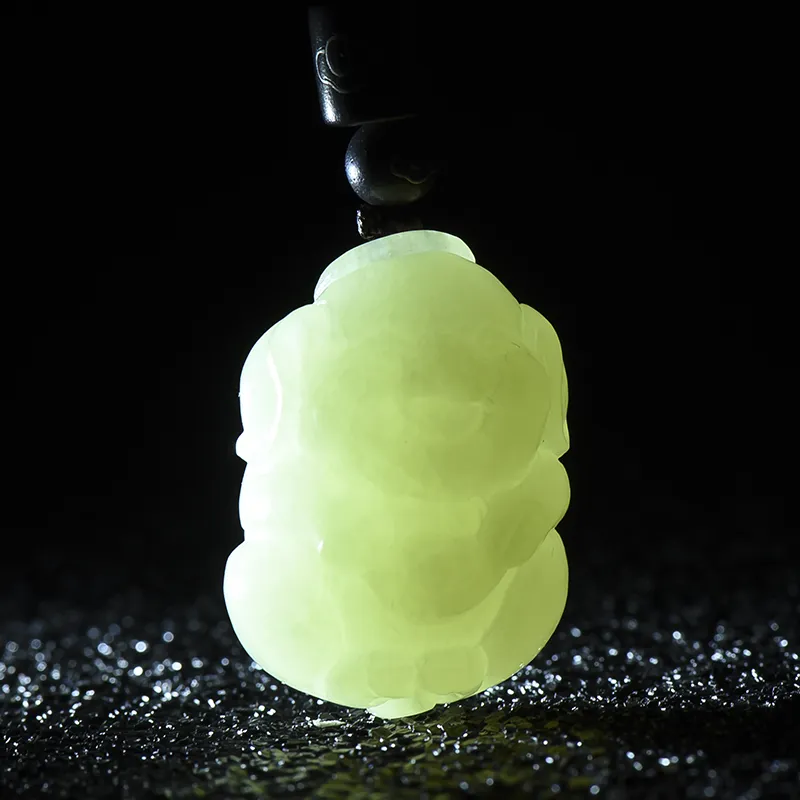 KUNYUYAO Hetian Jade Pendants Pale Greenish White Jade Unisex-6