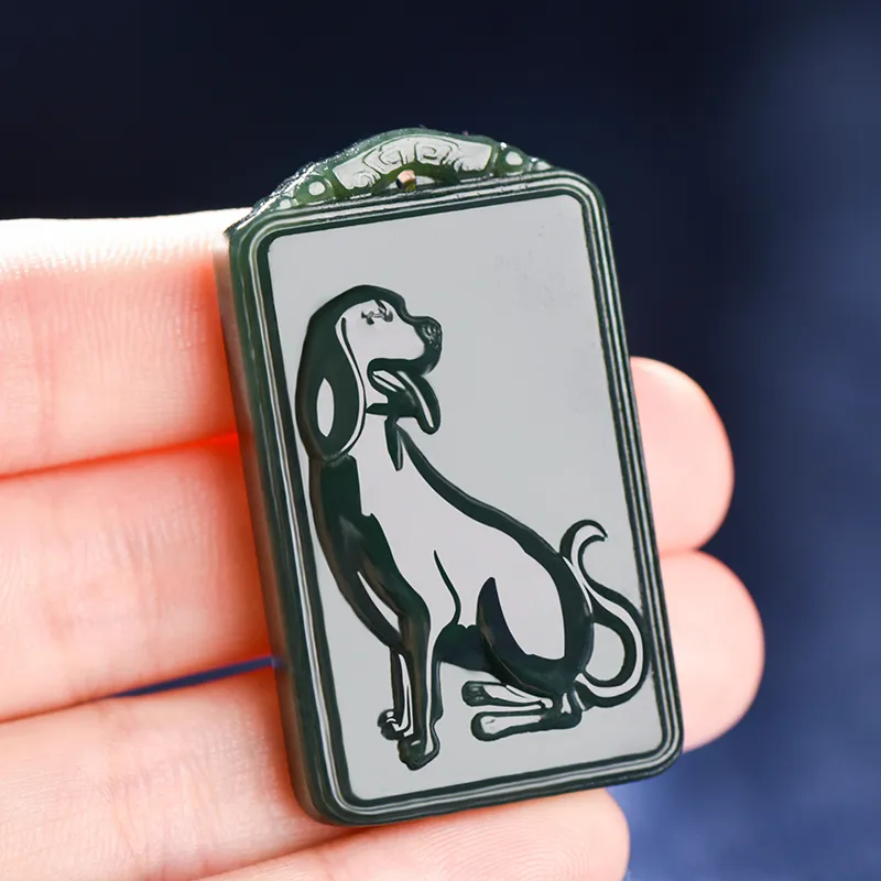 KUNYUYAO Hetian Jade Pendants Green Jade Unisex-53