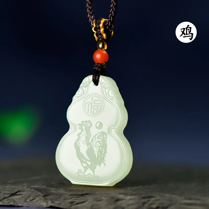 KUNYUYAO Hetian Jade Pendants White Jade Unisex-62