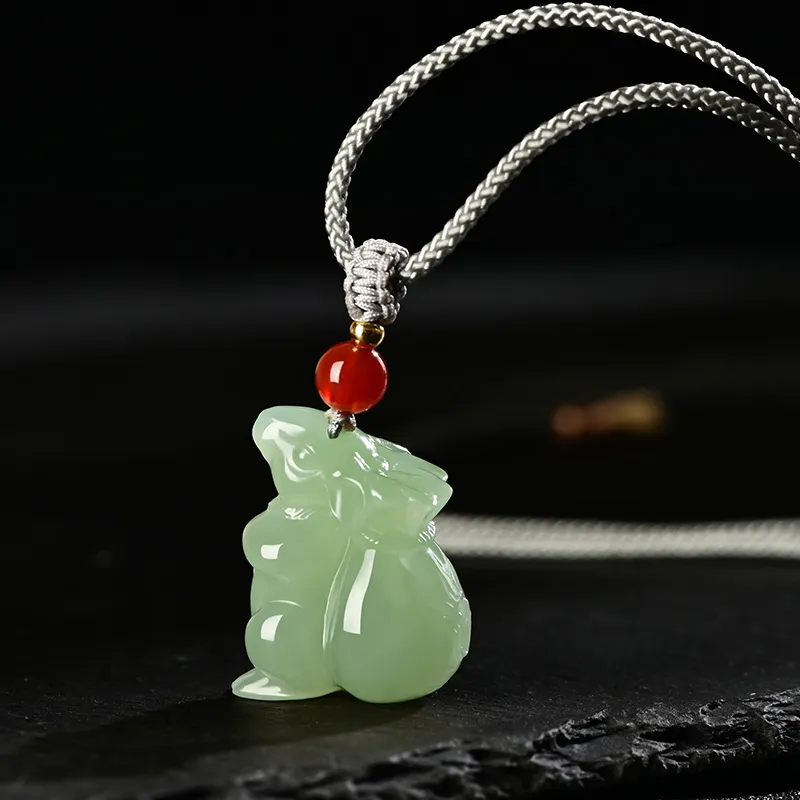 KUNYUYAO Hetian Jade Pendants White Jade/Pale Greenish White Jade Unisex-8