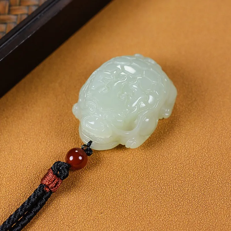 KUNYUYAO Hetian Jade Pendants White Jade Unisex-4