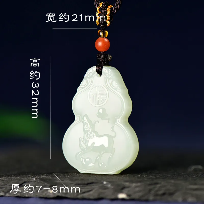 KUNYUYAO Hetian Jade Pendants White Jade Unisex-87