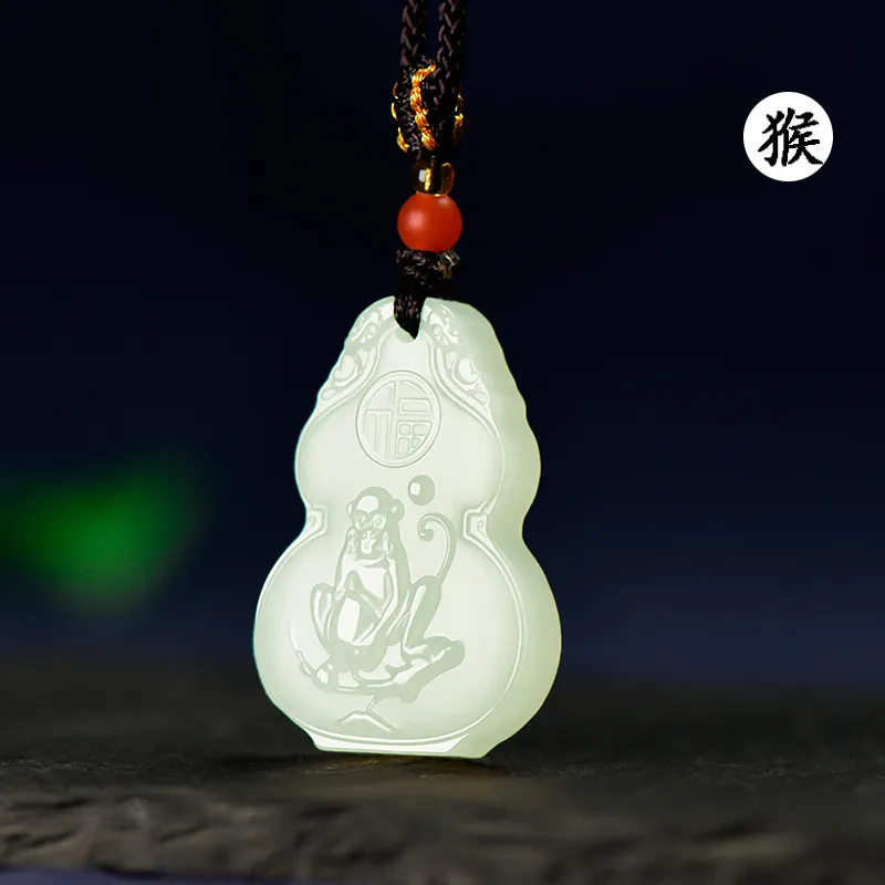 KUNYUYAO Hetian Jade Pendants White Jade Unisex-56