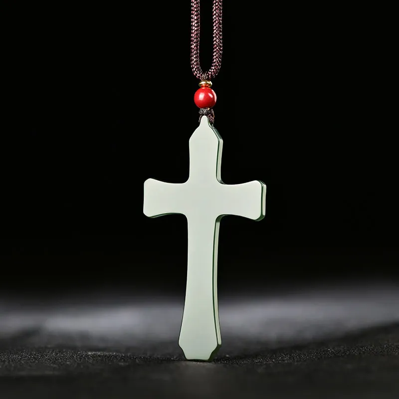 KUNYUYAO Hetian Jade Pendants Green Jade Unisex-19