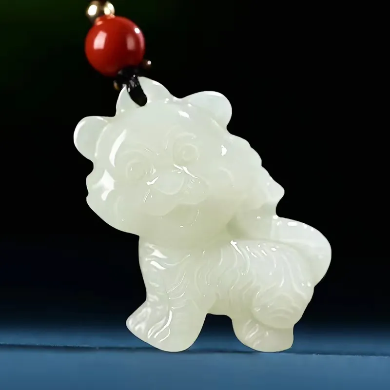 KUNYUYAO Hetian Jade Pendants White Jade Unisex-11