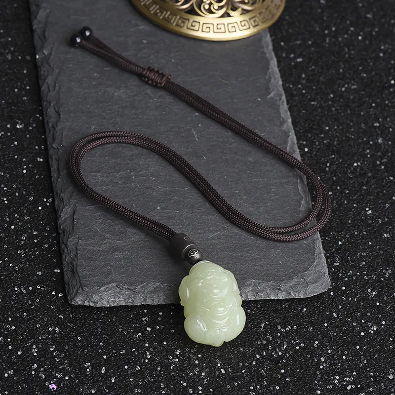 KUNYUYAO Hetian Jade Pendants Pale Greenish White Jade Unisex-7