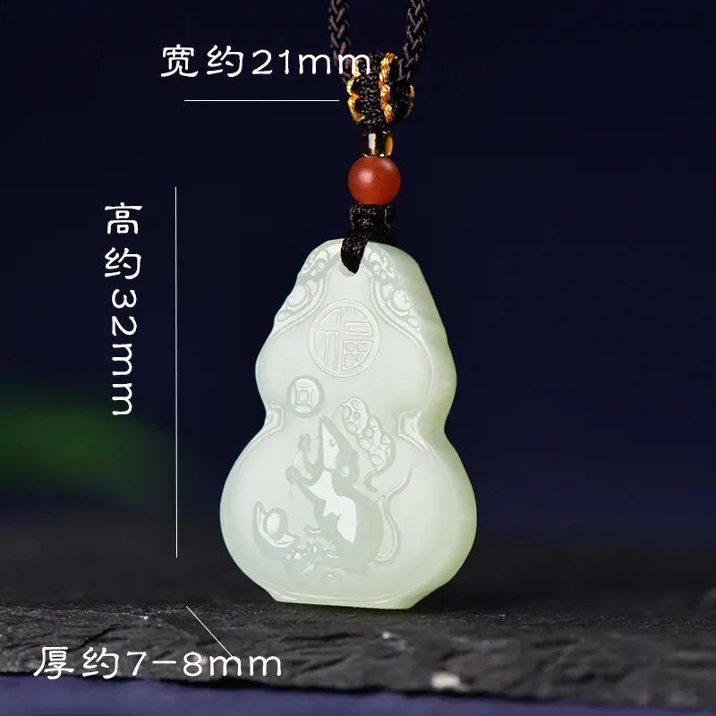KUNYUYAO Hetian Jade Pendants White Jade Unisex-80