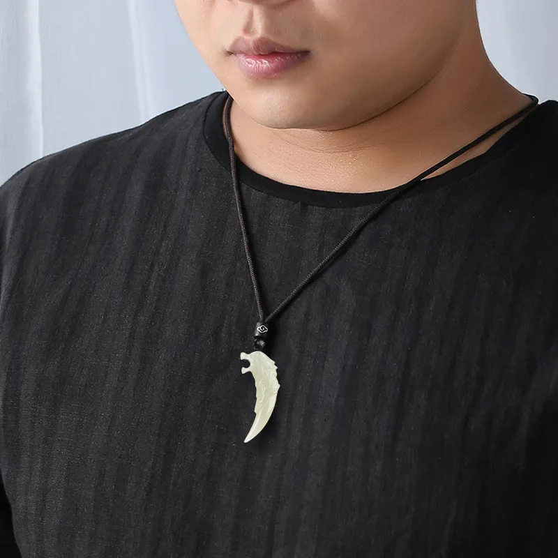 KUNYUYAO Pendants White Jade/Pale Greenish White Jade Unisex-5