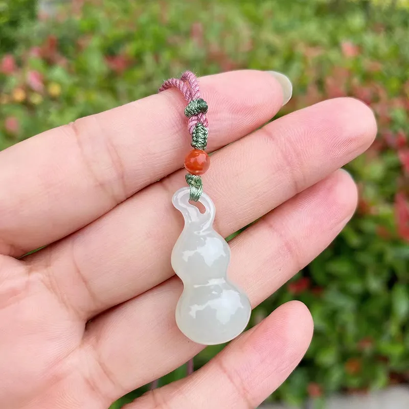 KUNYUYAO Hetian Jade Pendants White Jade Unisex-4
