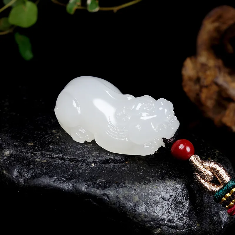 KUNYUYAO Hetian Jade Pendants Green Jade Unisex-12
