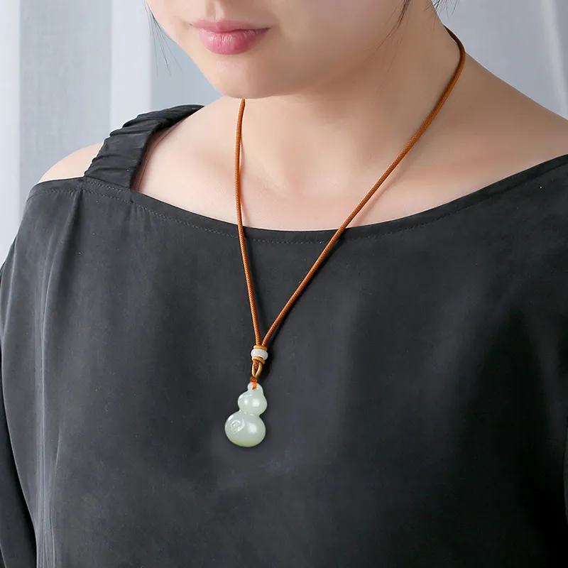 KUNYUYAO Hetian Jade Pendants Pale Greenish White Jade Unisex-8