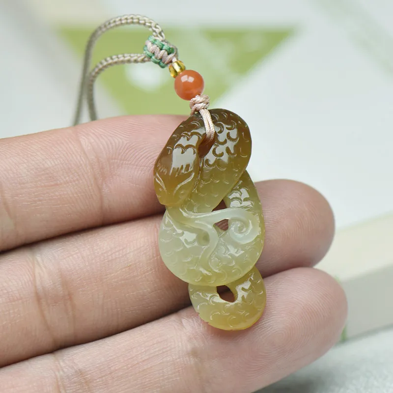 KUNYUYAO Hetian Jade Pendants White Jade Unisex-42