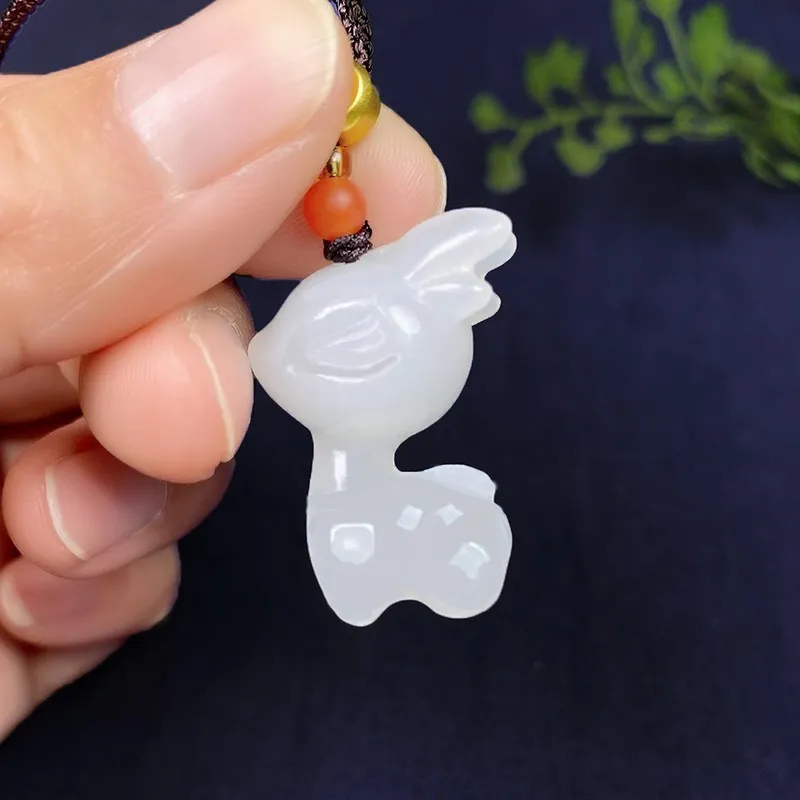 KUNYUYAO Hetian Jade Pendants White Jade Unisex-20