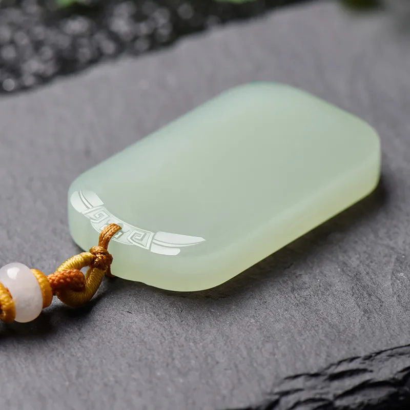 KUNYUYAO Pendants White Jade/Pale Greenish White Jade Unisex-5