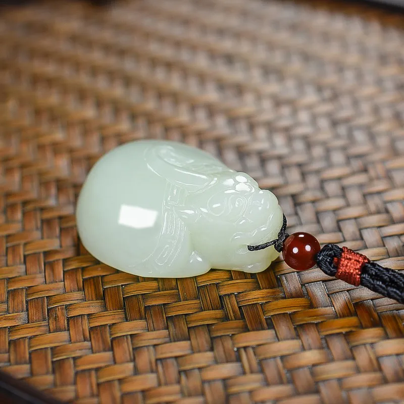 KUNYUYAO Hetian Jade Pendants White Jade Unisex-9
