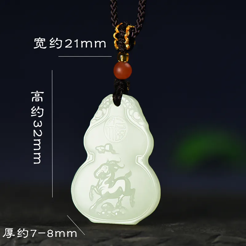 KUNYUYAO Hetian Jade Pendants White Jade Unisex-125