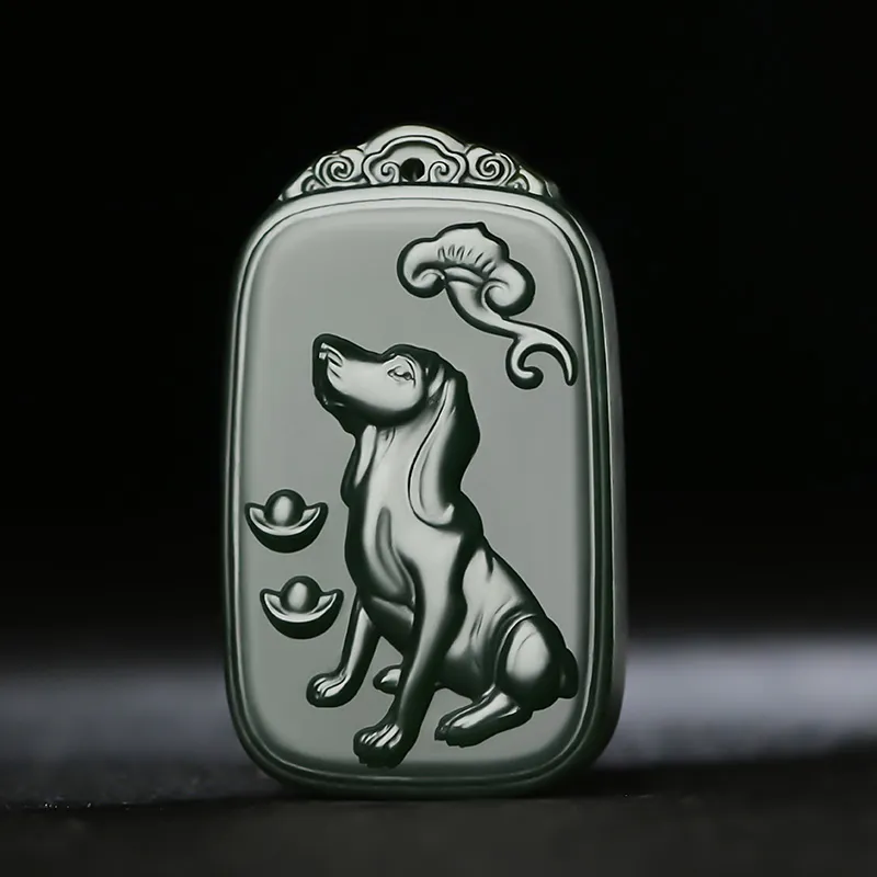 KUNYUYAO Hetian Jade Pendants Green Jade Unisex-32