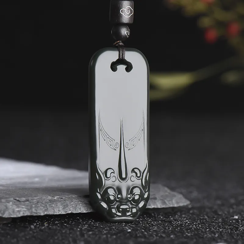 KUNYUYAO Hetian Jade Pendants Green Jade Unisex-4