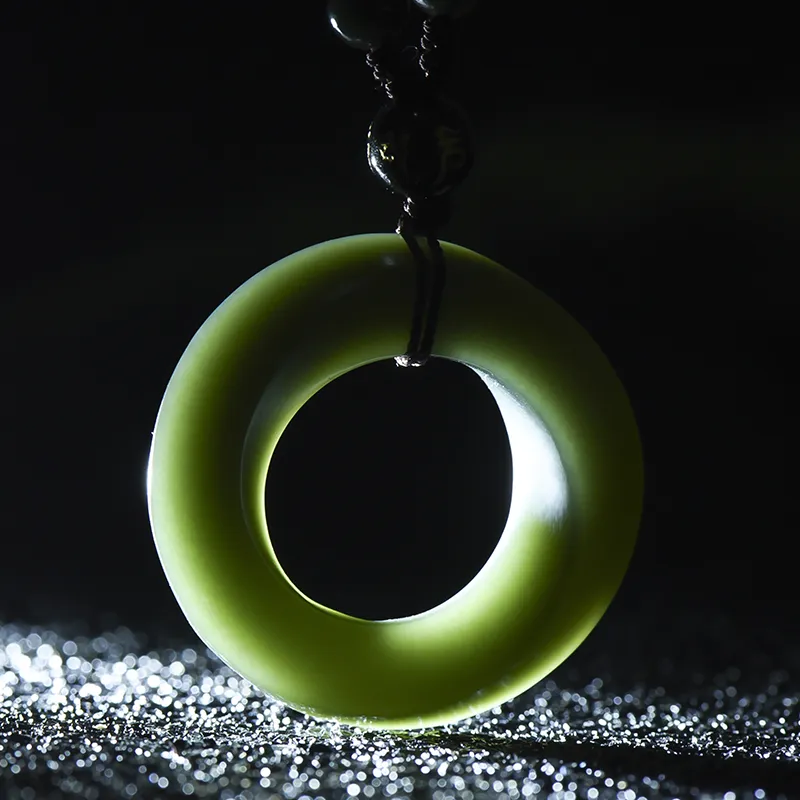 KUNYUYAO Hetian Jade Pendants Green Jade Unisex-3