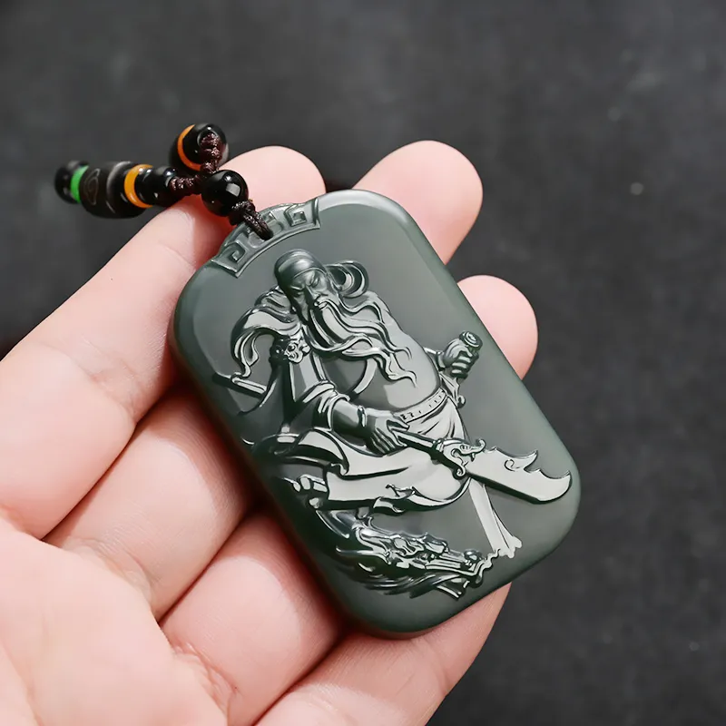 KUNYUYAO Hetian Jade Pendants Green Jade Unisex-10