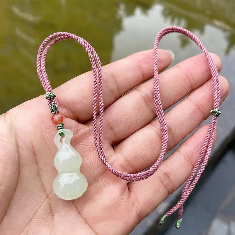 KUNYUYAO Hetian Jade Pendants White Jade Unisex-5