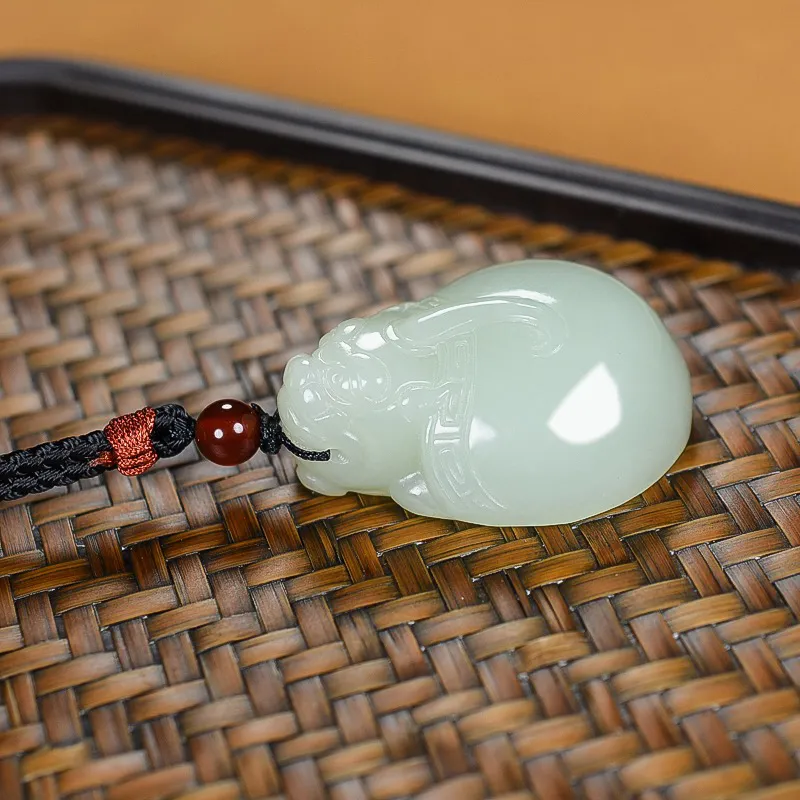 KUNYUYAO Hetian Jade Pendants White Jade Unisex-8