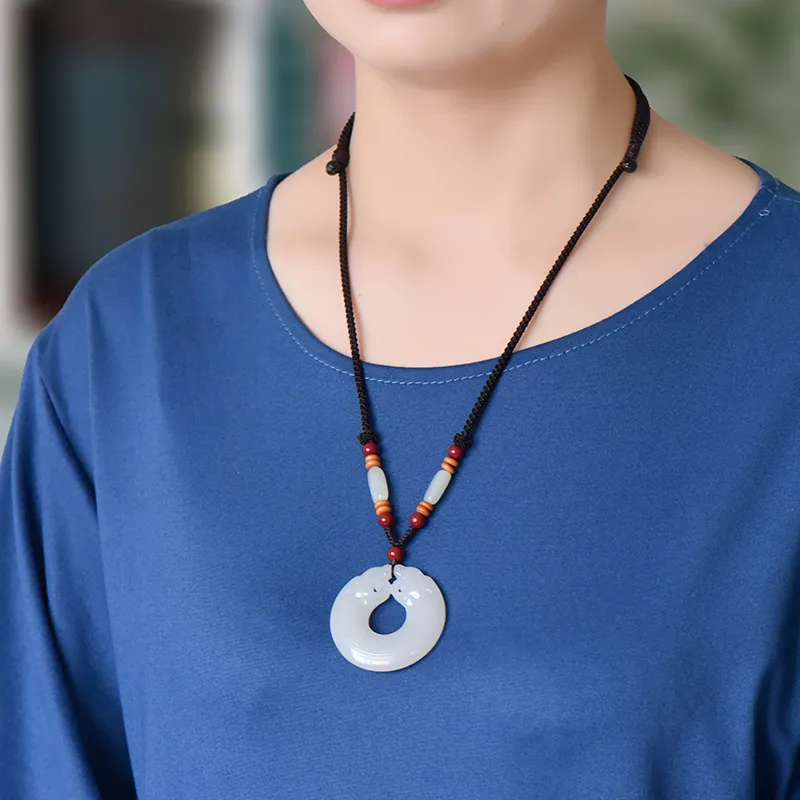 KUNYUYAO Pendants Pale Greenish White Jade Unisex-21