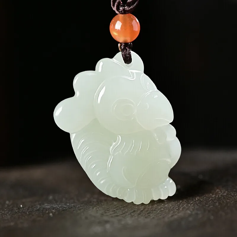 KUNYUYAO Hetian Jade Pendants White Jade Unisex-39