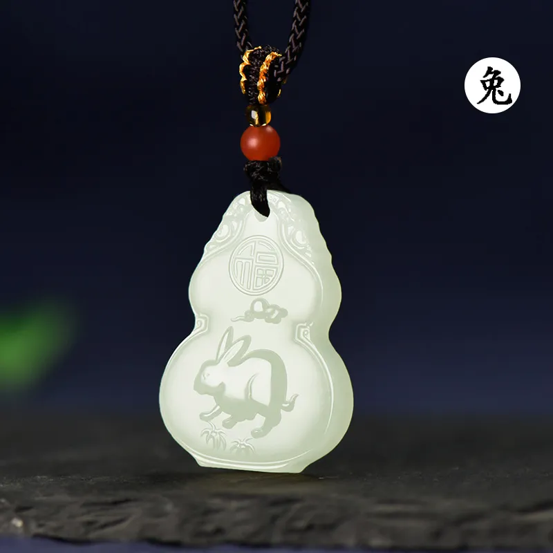 KUNYUYAO Hetian Jade Pendants White Jade Unisex-24