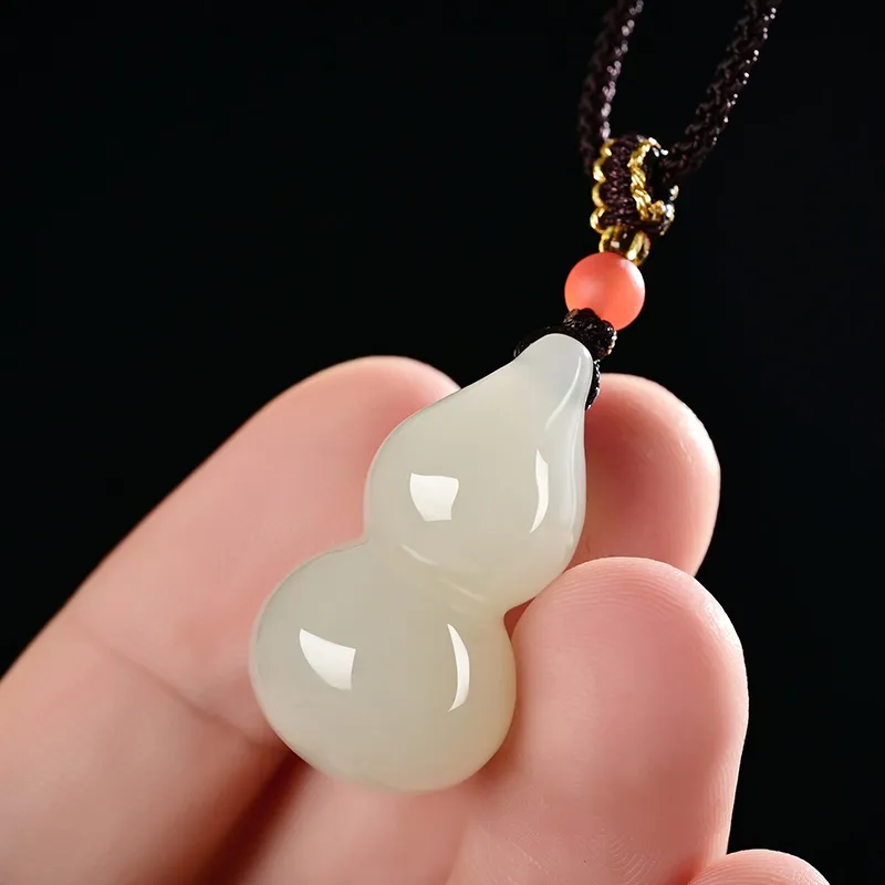KUNYUYAO Hetian Jade Pendants Pale Greenish White Jade Unisex-11